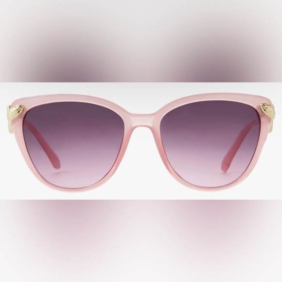 NWOT Betsey Johnson Serpentine Sunglasses Cat Eye PINK - Picture 2 of 7